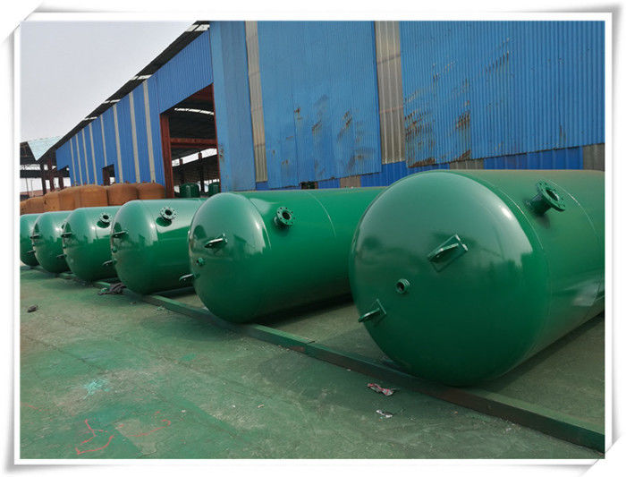 10mm Thickness Vertical Compressed Air Reservoir Tank With Flange / Screw Thread Connector