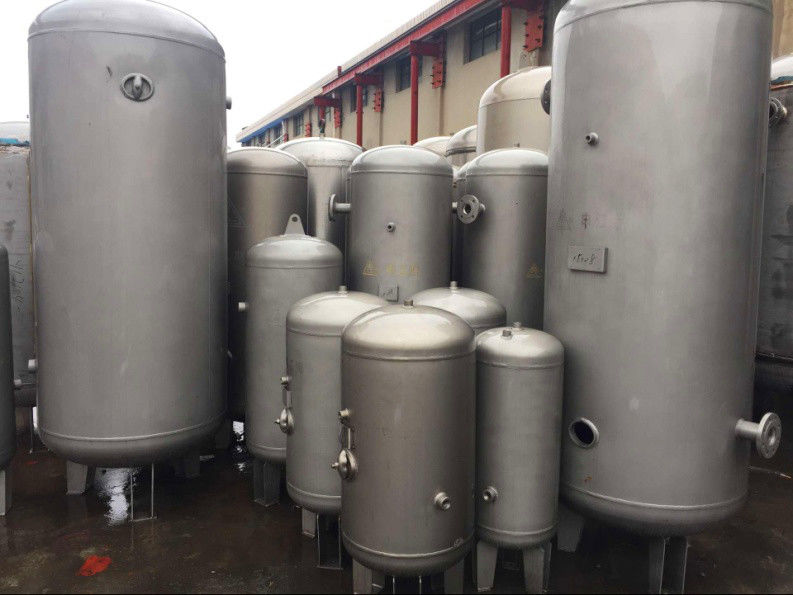 Vertical Stainless Steel Low Pressure Air Tank Frosting / Polishing Surface Treatment