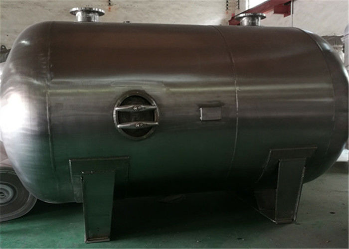 Industrial Horizontal Air Receiver Tanks , Refillable Compressed Air Storage Tank